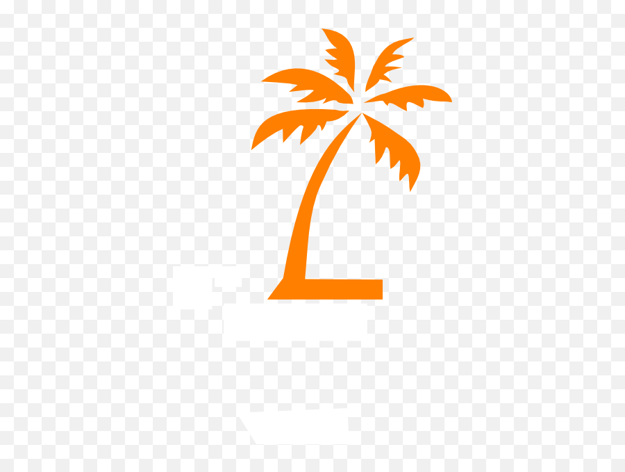Orange Palm Tree Clip Art At Clker - Palm Tree Clip Art Orange Emoji,Palm Tree Clipart