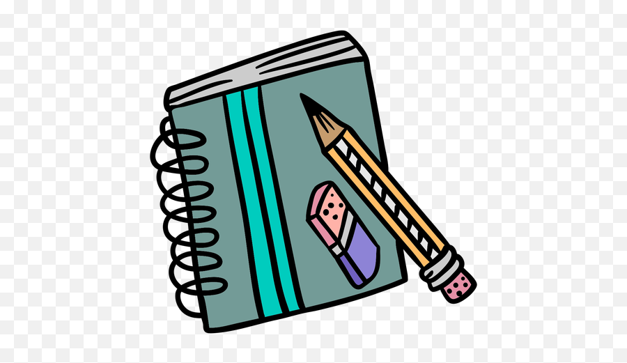 Sketchbook Pencil Colorful Illustration - Transparent Png Imagem De Caderno E Lapis Emoji,Pencil Transparent Background