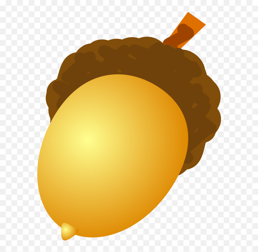 Free Clip Art - Golden Acorn Transparent Emoji,Acorn Clipart