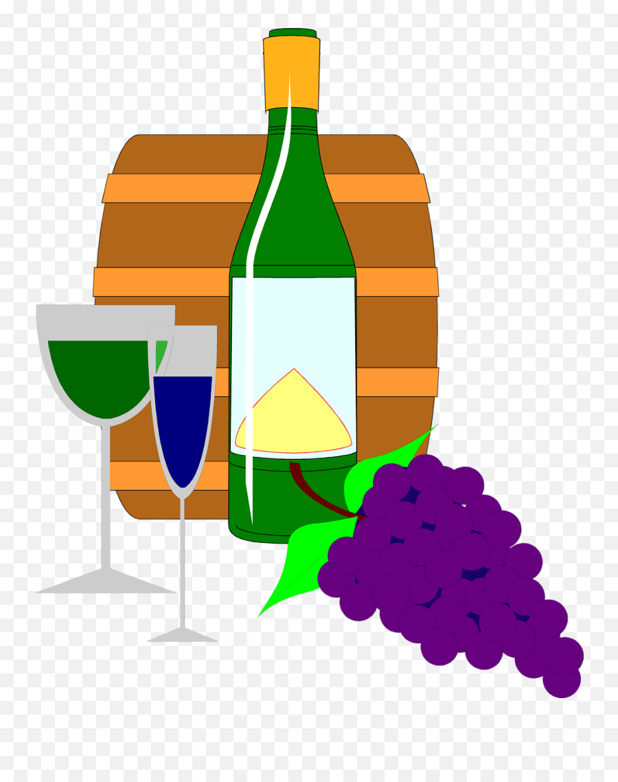 Wine Bottle Glass Clip Art - Bottles Of Wine Transparent Clipart Emoji,Wine Clipart