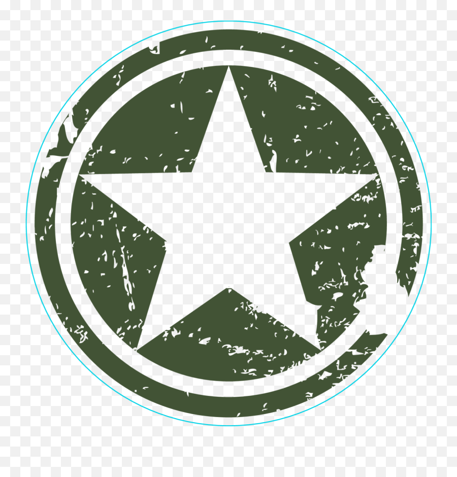 Army Star Circle Sticker Emoji,Army Star Png