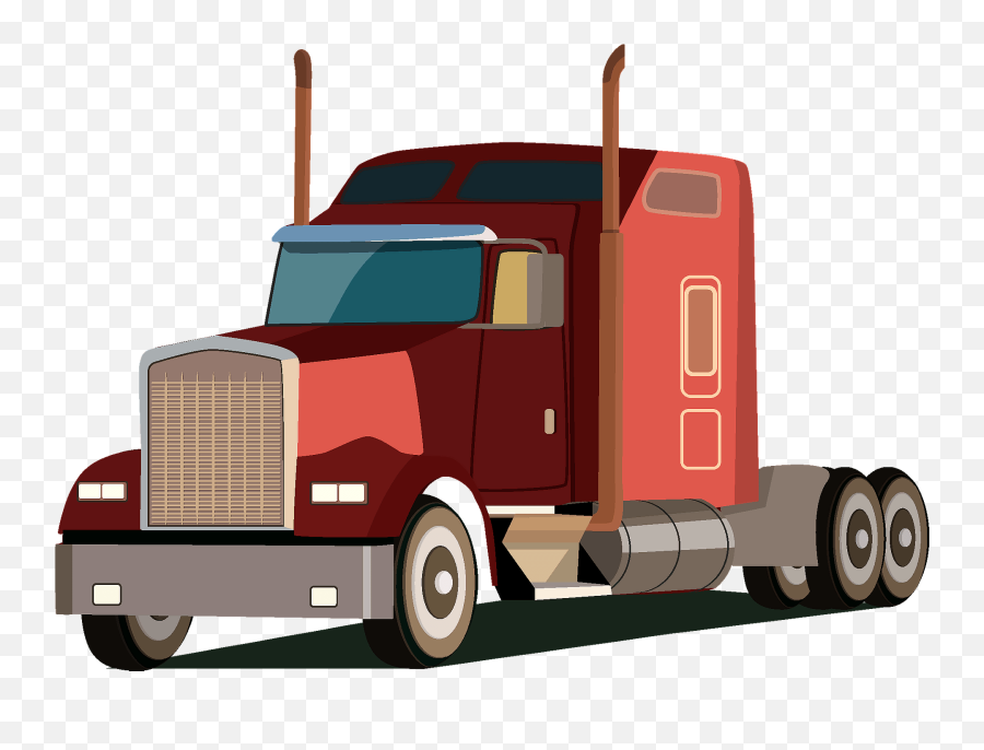 Semi Truck Clipart - Semi Truck Clipart Emoji,Semi Truck Clipart