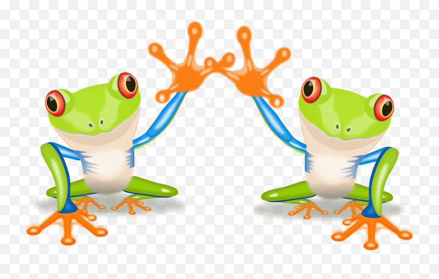 Two Frogs Clipart - Tree Frog Clipart Transparent Emoji,Frogs Clipart