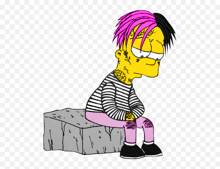 Gothboiclique - Bart Sad Lil Peep Emoji,Lil Peep Png