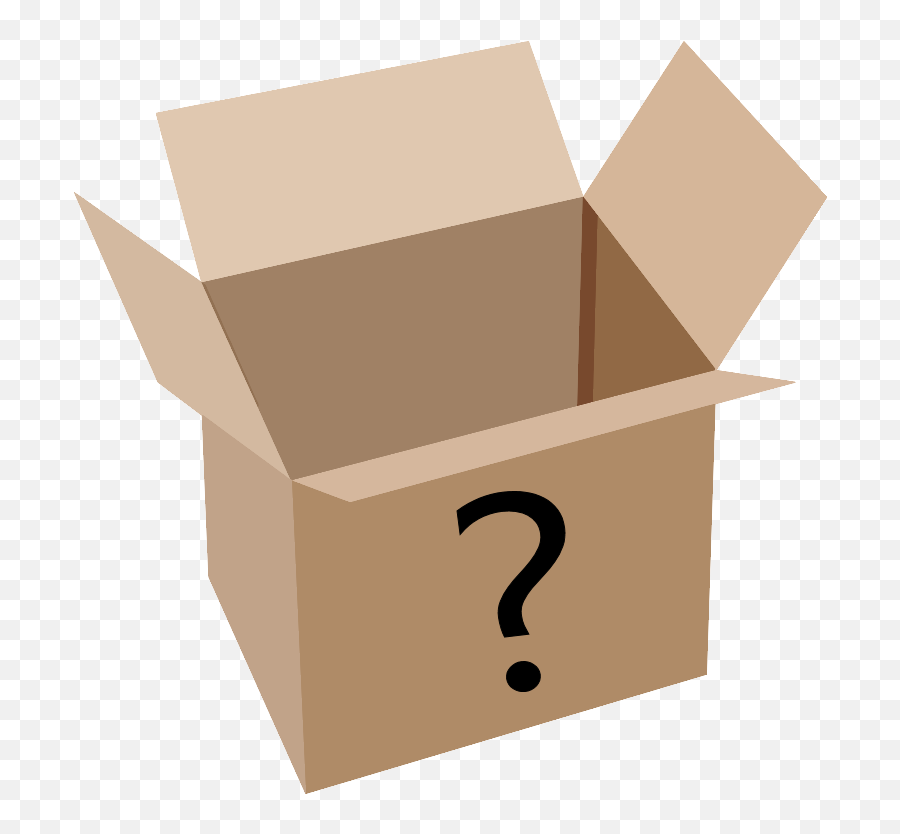 Download Mystery Box Png Clip Art Black - Open Mystery Box Png Emoji,White Box Png