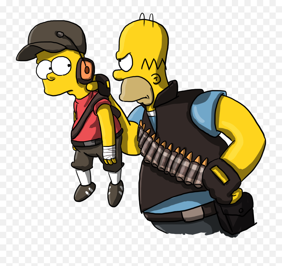Team Fortress 2 Bart Simpson Maggie - Homero Y Bart Png Emoji,Bart Simpson Transparent