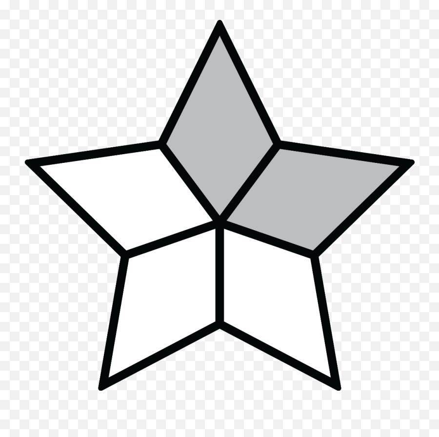 Fraction Clipart Shaded Fraction Shaded Transparent Free - 3 5 Fraction Star Emoji,Fraction Clipart