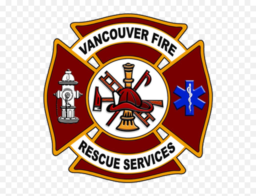 3d Brasssilver Painted Firefighter Badge U0026 Patch Plaques - Vancouver Fire Rescue Services Logo Emoji,Fire And Rescue Logo