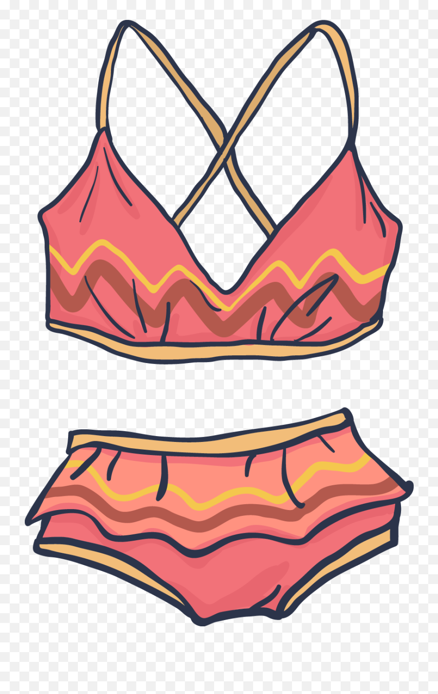 Swimsuit Bikini Clip Art - Clipart Bikini Emoji,Swimsuit Clipart