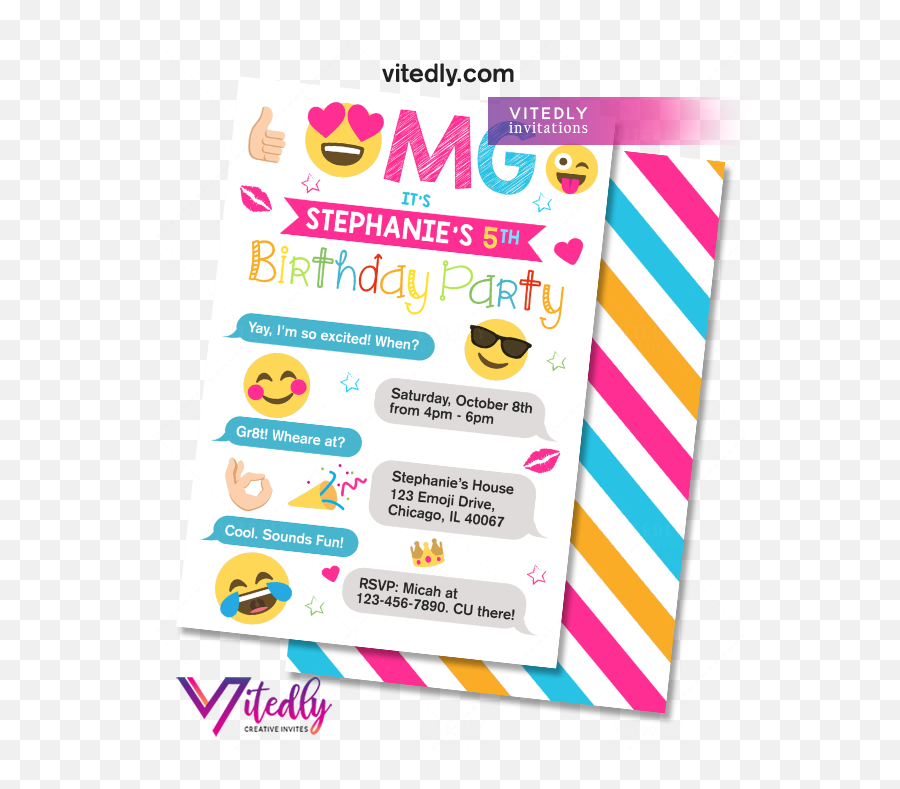 Emoji Invitation Emoji Invite Emoji Birthday Party Invitation - Happy,House Emoji Png