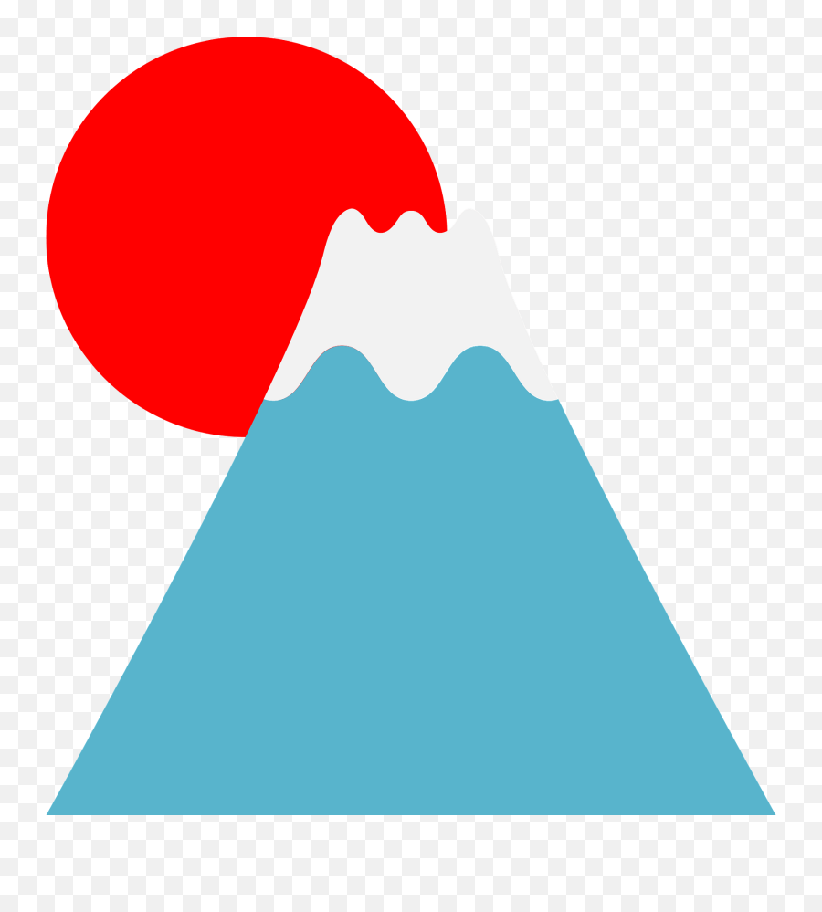 Mount Fuji At Sunrise Clipart - Horizontal Emoji,Sunrise Clipart