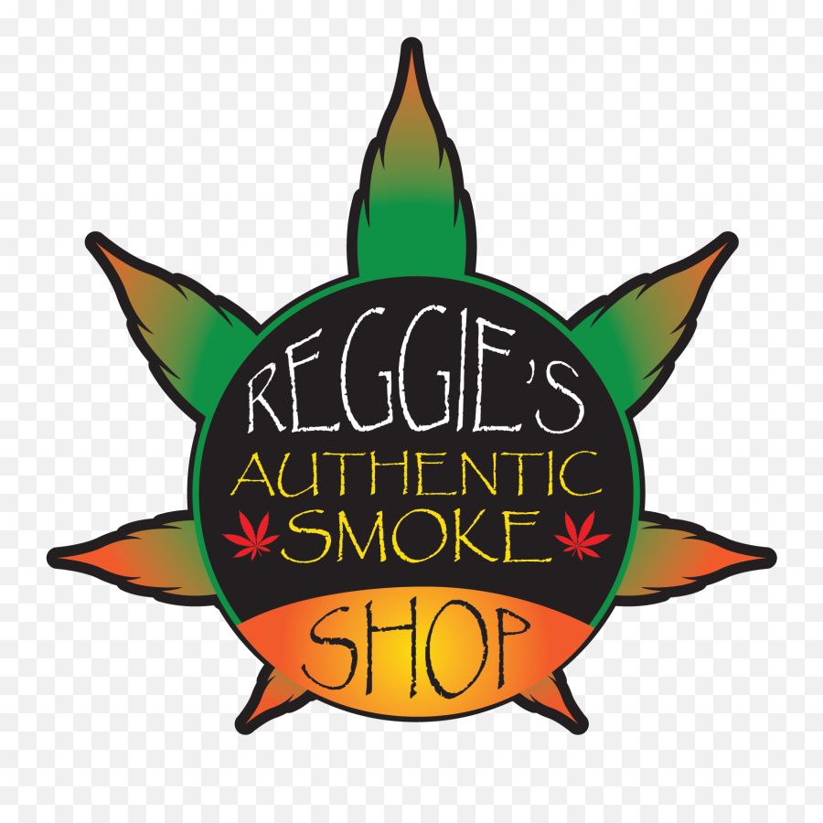 Free Vector Cannabis Logo Art - Reggies Smoke Shop Division Of Las Pinas Emoji,Illustrator Logo Design