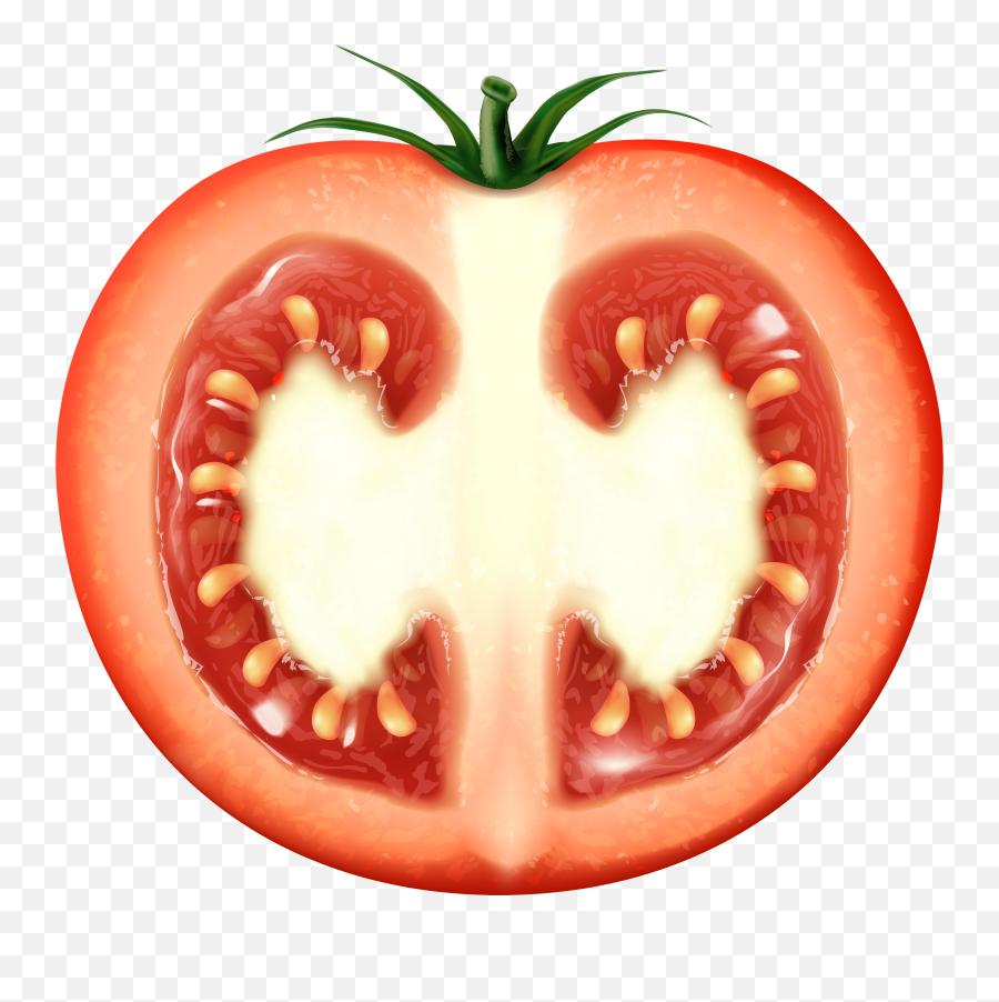 Tomato Transparent Clip Art - Half Tomato Png Emoji,Tomato Clipart