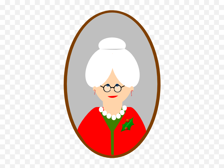 Clip Art Grandmas - Miss Claus Clipart Emoji,Grandma Clipart