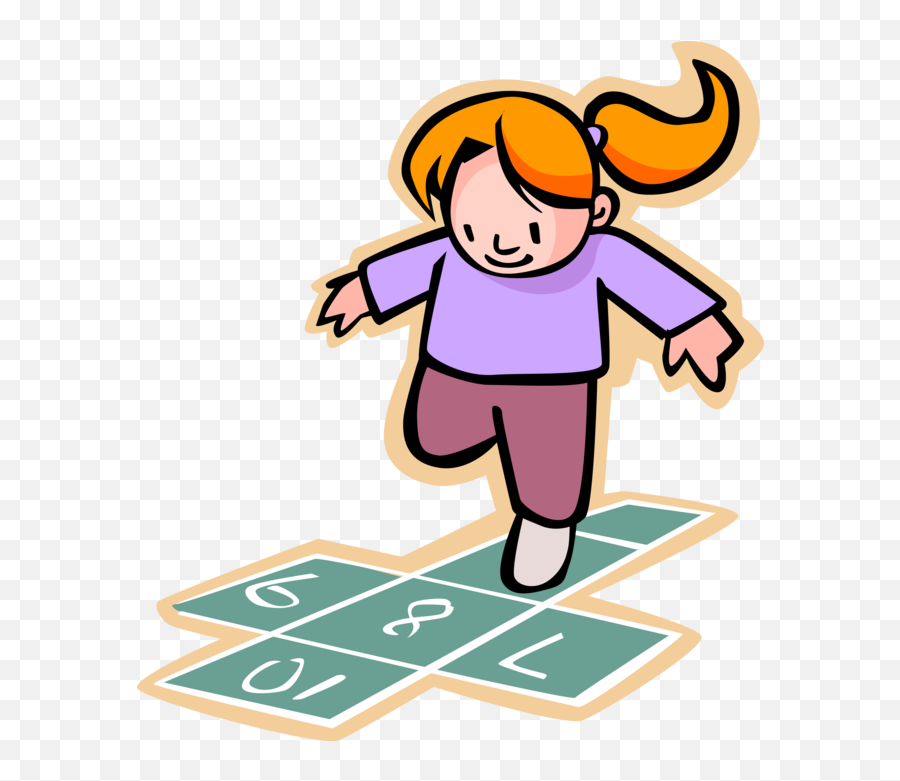 Clip Art Freeuse Download Girl Plays - Hopscotch Clipart Emoji,Recess Clipart