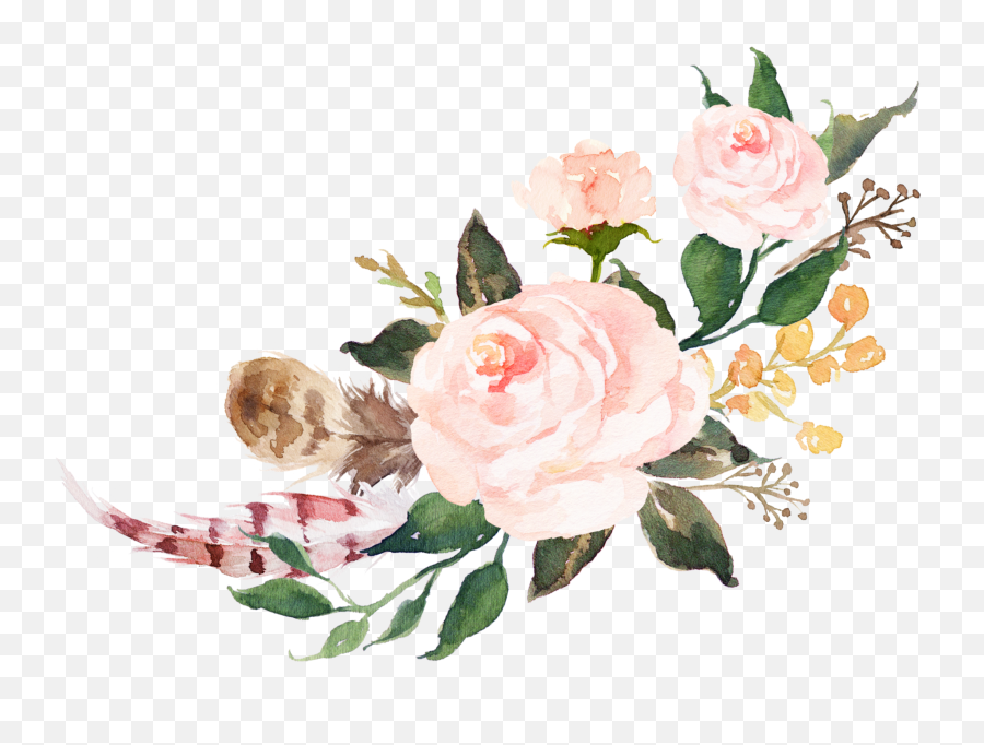 Floral Design Watercolor Painting Pink Flowers Watercolor - Flowers Watercolor Png Emoji,Watercolor Flowers Png