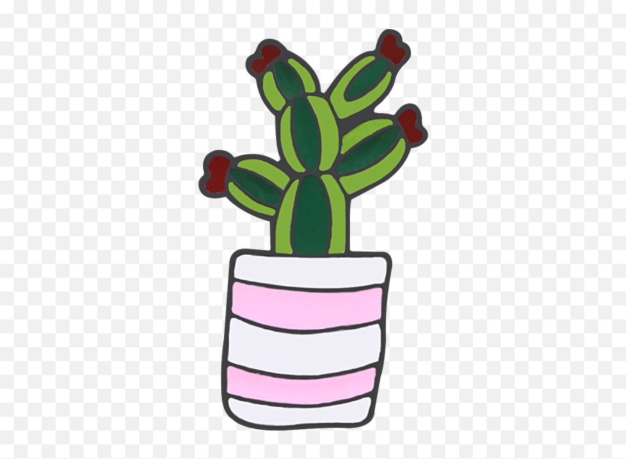 Sunflower Cactus Potted Flower Enamel Pins Cartoon Plant Emoji,Cute Cactus Png