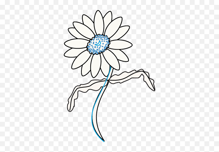 Download How To Draw Daisy Flower - Daisy Draw Out Flower Emoji,Daisy Flower Png