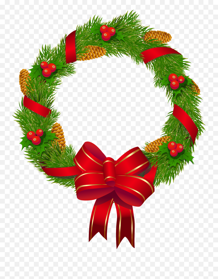 Pinart Christmas Pine Wreath Clipart Wreath Clipart - Png Clipart Christmas Decorations Png Transparent Emoji,Christmas Garland Clipart