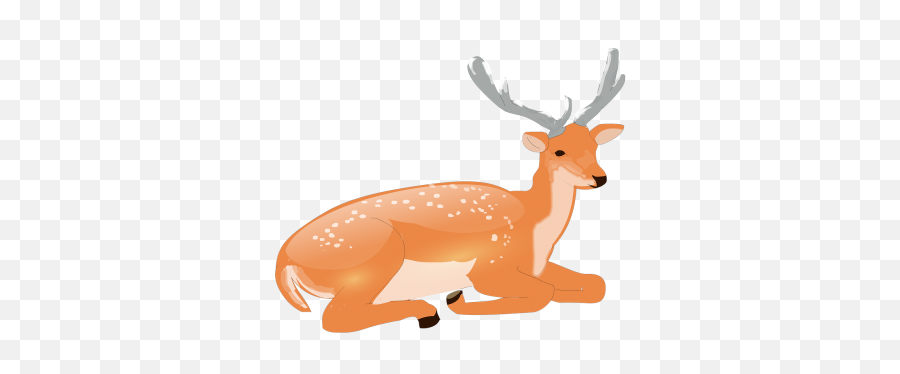 Deer Clipart Art Illustration Public Domain Image - Freeimg Venado Acostado Dibujo Emoji,Deer Clipart Black And White