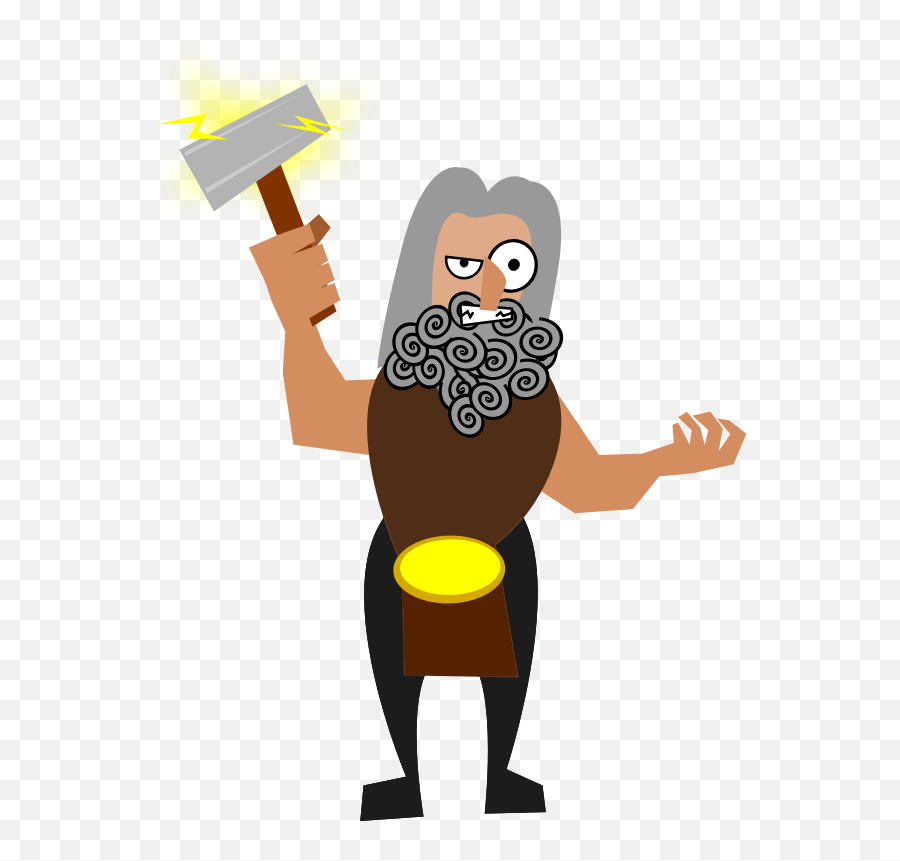 Achilles Clipart God - Thor Norse Mythology Clipart Emoji,God Clipart
