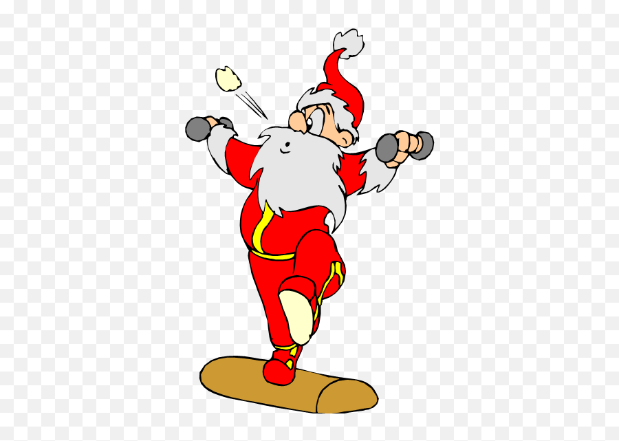 Give The Gift Of Health For Christmas Real Help For - Santa Santa Exercising Emoji,Working Clipart