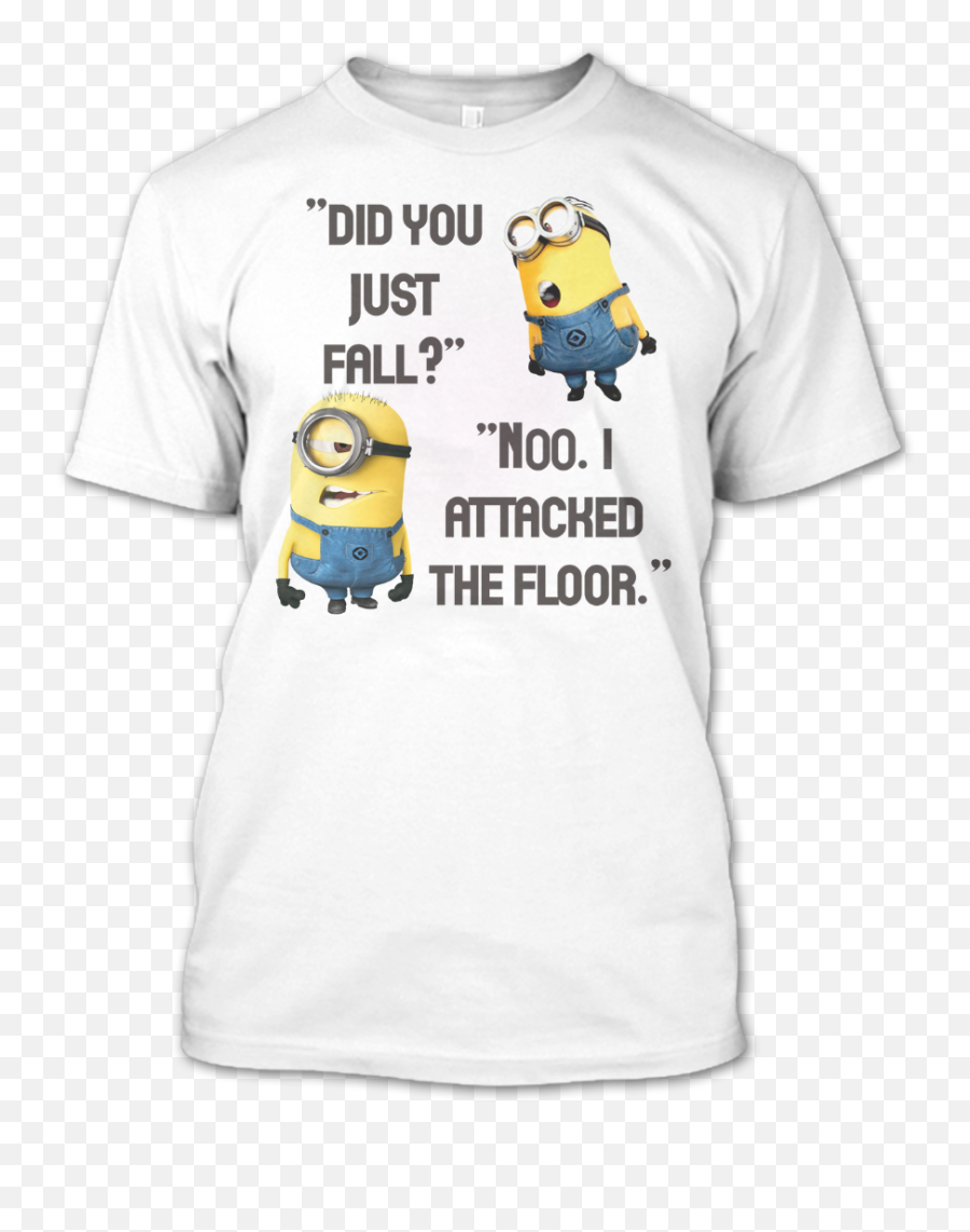 Just Fall Noo Attacked The Floor Minion - Read Across America T Shirts Emoji,Minion Logo