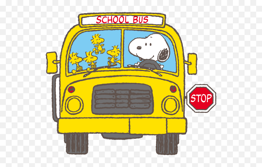 Snoopy Png - Snoopy Status Peanuts School Bus Clipart Snoopy School Bus Clipart Emoji,School Bus Clipart