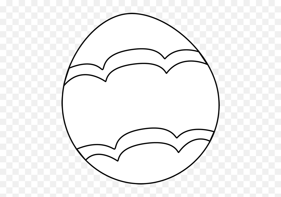 Free Easter Egg Clipart Black And White - Line Art Emoji,Easter Egg Clipart