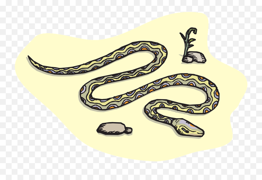 Snake Sand Rocks - Free Vector Graphic On Pixabay Snake Slither Clipart Emoji,Rattlesnake Clipart