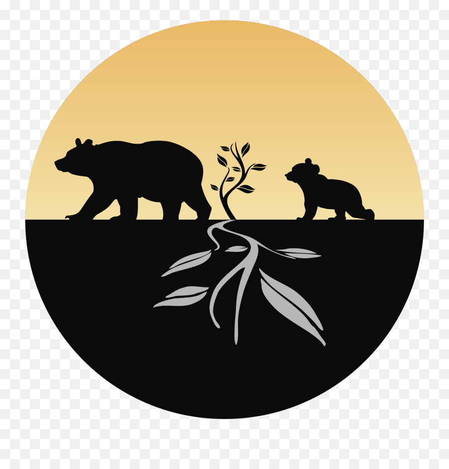 Bear With Cubs Logo Clipart - Bear Cub Coffee Bear Clipart Emoji,Cubs Logo Pictures
