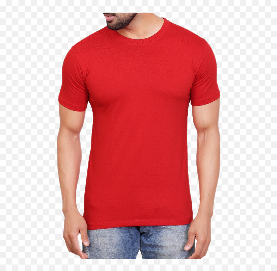Plain Red T - Red Men Plain T Shirt Emoji,Red Shirt Png