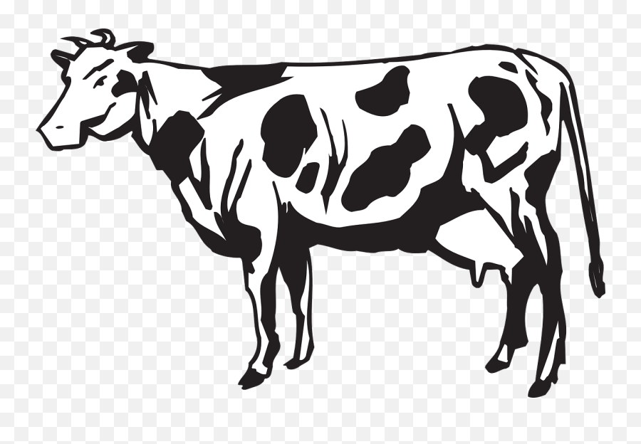 Cow Livestock Cattle Farm Animal - Herd Clipart Transparent Emoji,Farm Animals Clipart Black And White