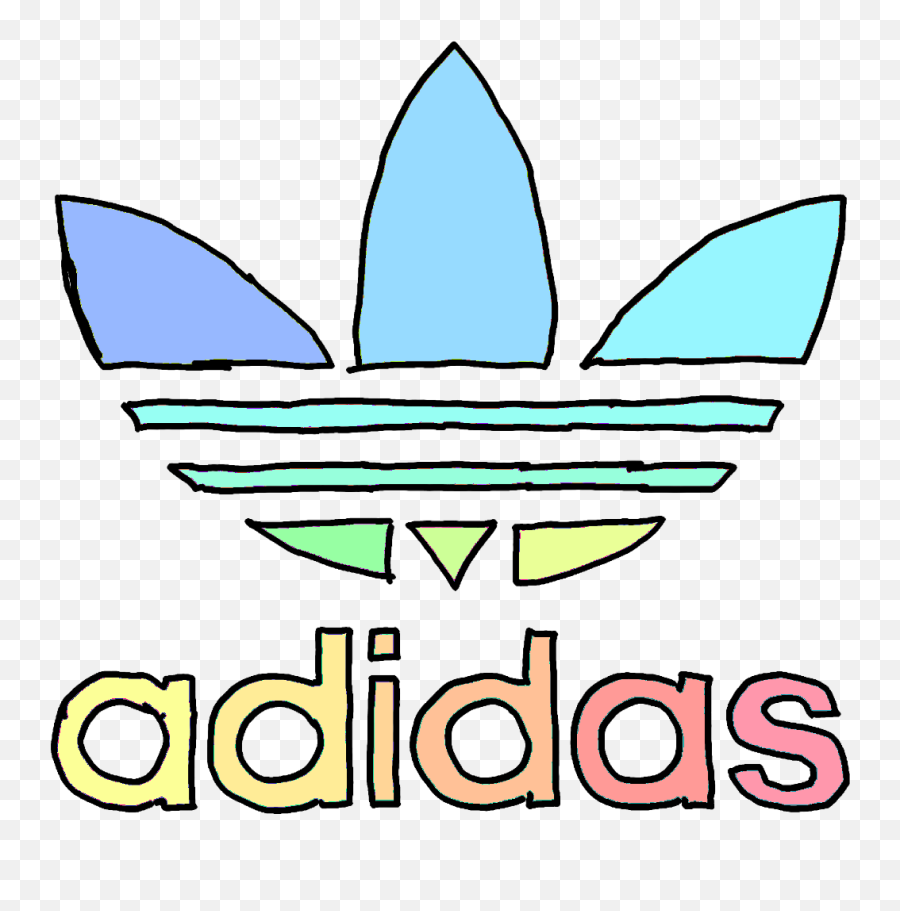 Rainbow Adidas Logo - Rainbow Adidas Logo Emoji,Adidas Logo Png