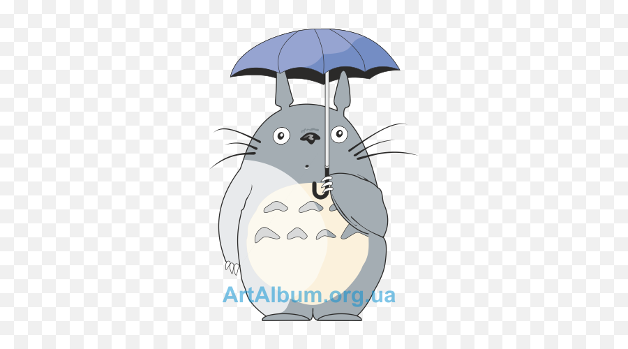 Download Totoro Umbrella Png - Happy Emoji,Totoro Clipart