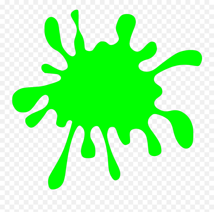 Green Splat Paint Clip Art At Clker - Paint Splat Clipart Emoji,Paint Clipart