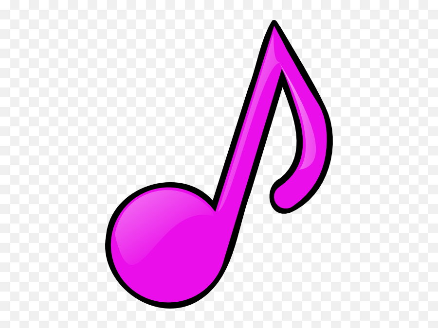 Pink Music Note Clip Art Png Image With - Purple Musical Note Clipart Emoji,Music Notes Clipart