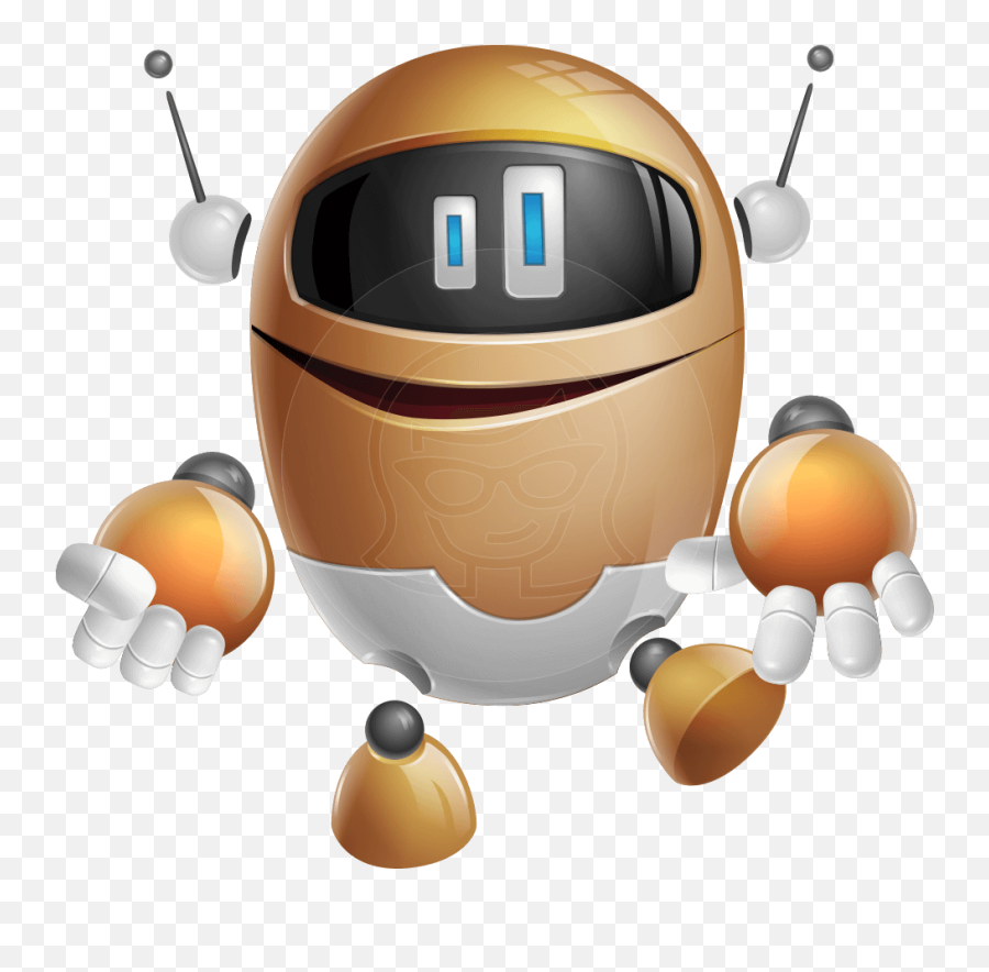 Robot With Cute Face Cartoon Character - 112 Stock Vector Emoji,Artificial Intelligence Clipart