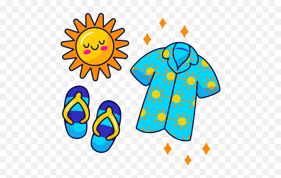 Sun Stickers - Free Weather Stickers Emoji,Change Clothes Clipart