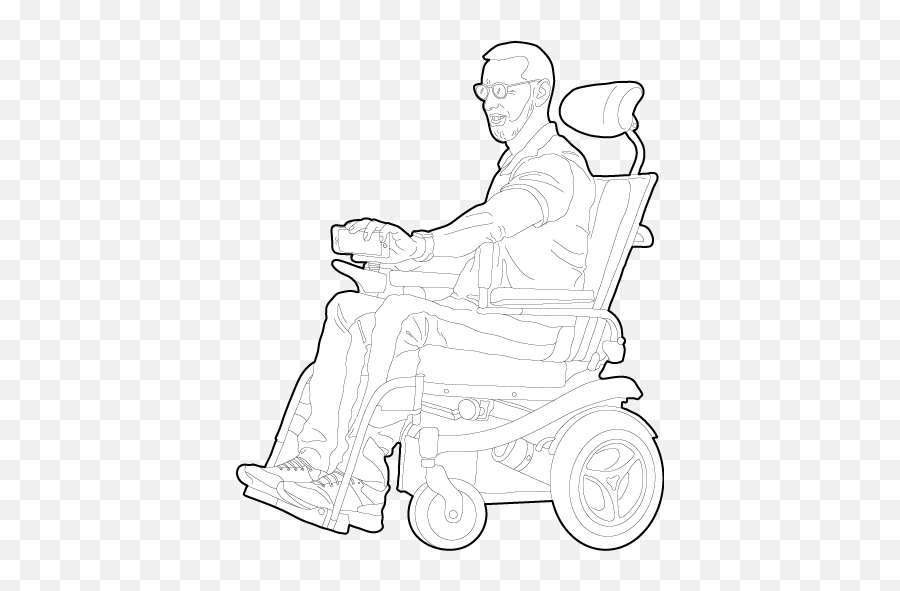 Man Using A Racing Wheelchair Cad Blocks - Free Dwg U0026 Cad Emoji,Person In Wheelchair Png