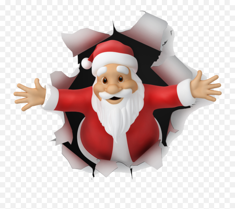 Santa Hatpng Transparent Png Png Collections At Dlfpt - Santa Bursting Through Paper Emoji,Christmas Hat Png