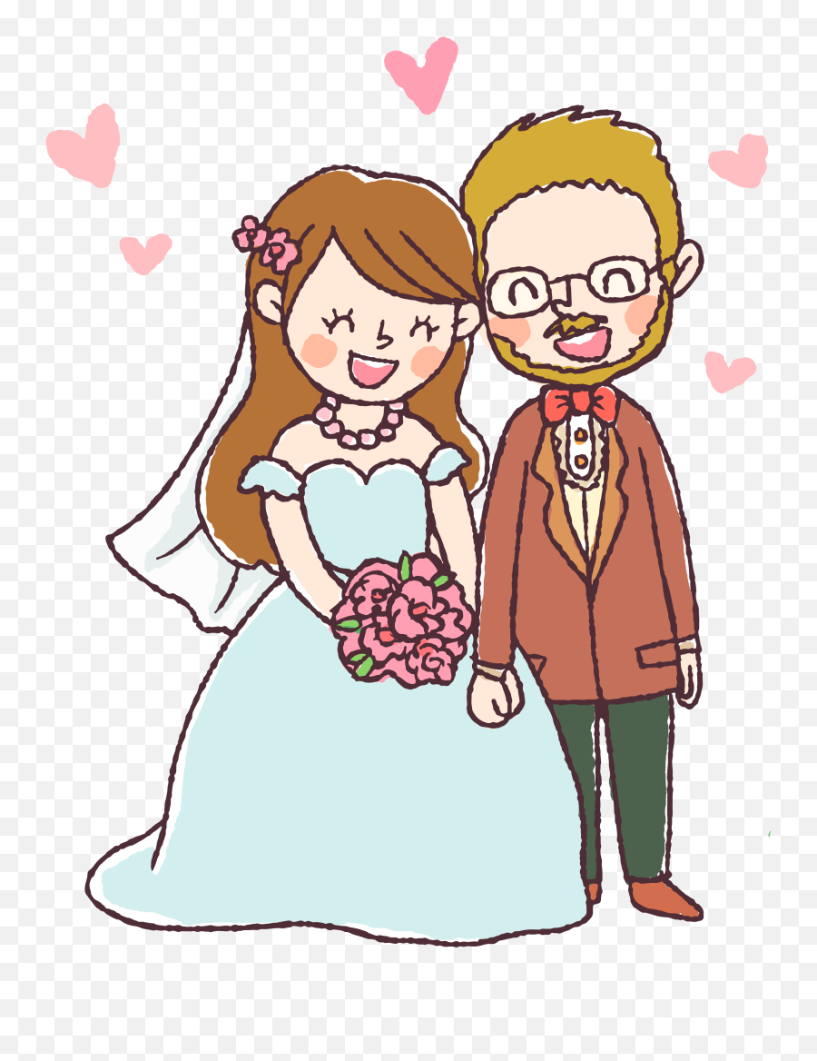 Free Digital Stamp Bride And Groom - Free Pretty Things Marriage Drawing Emoji,Stamp Clipart