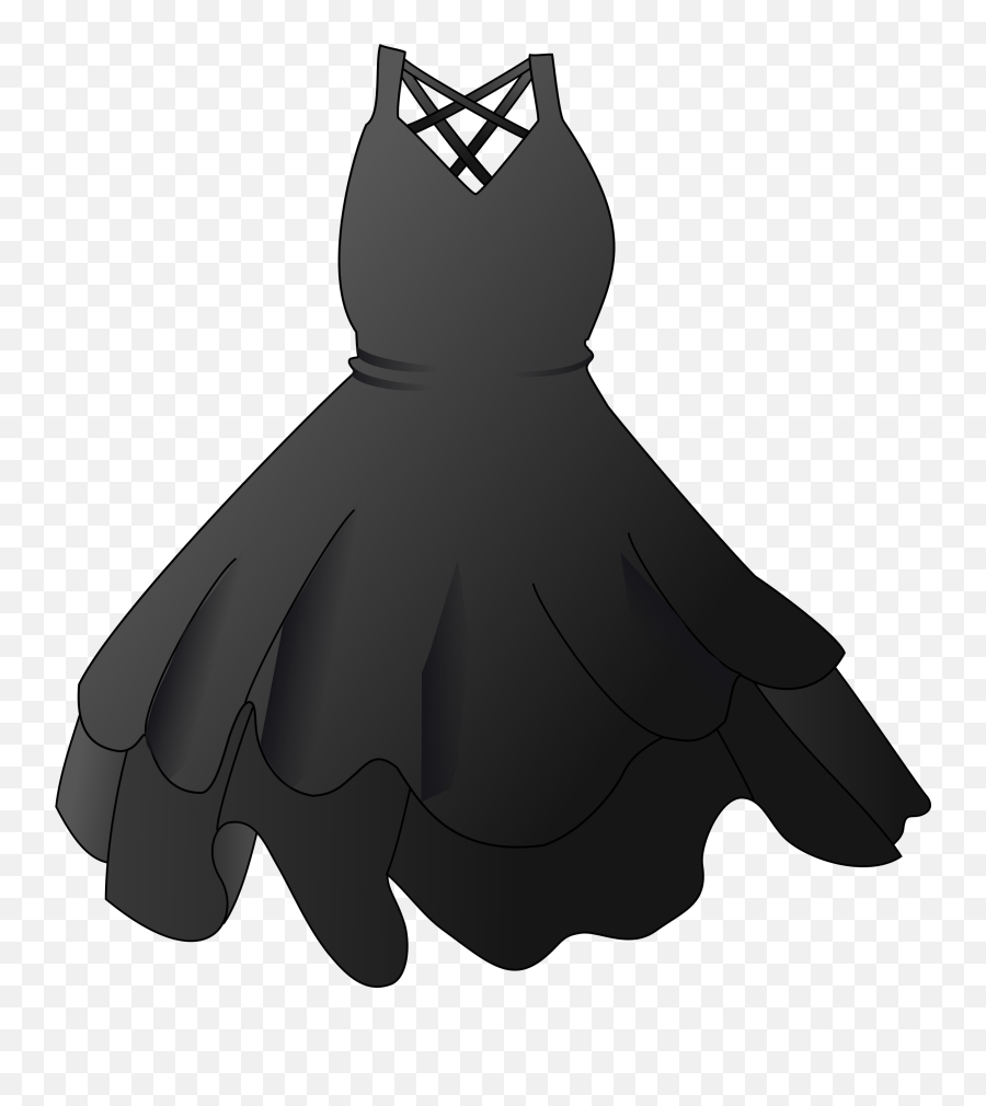 Black Party Dress Transparent Png - Transparent Png Clothes Clipart Emoji,Transparent Dress