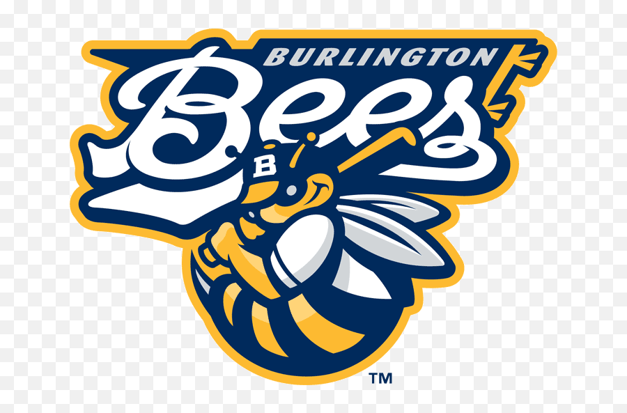 Burlington Bees Primary Logo - Midwest League Mwl Chris Burlington Bees Baseball Emoji,Sport Logos
