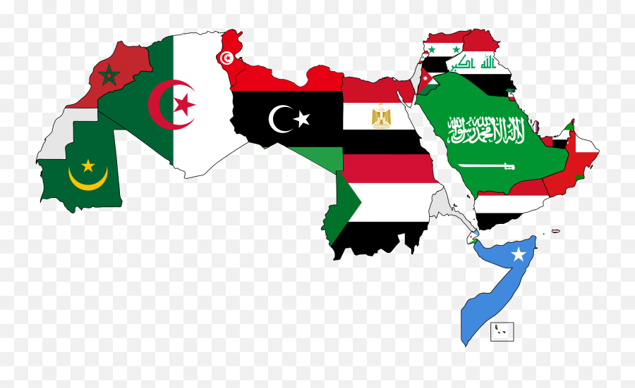 Filea Map Of The Arab World With Flagspng - Wikimedia Commons Arab World Emoji,World Png