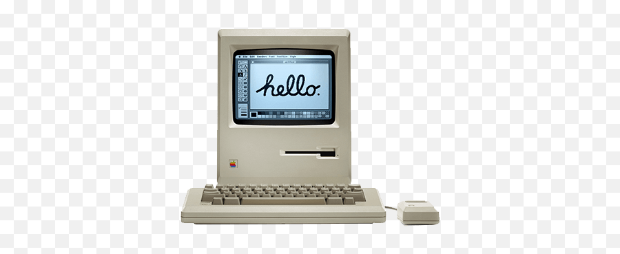 Apple Old Mac Computer - Designbust Apple Macintosh 1984 Png Emoji,Mac Png