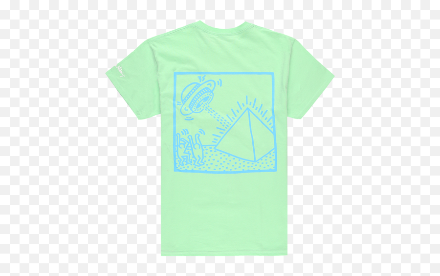 Diamond Supply Co X Keith Haring Space Ships T - Shirt Mint Short Sleeve Emoji,Diamond Supply Co Logo