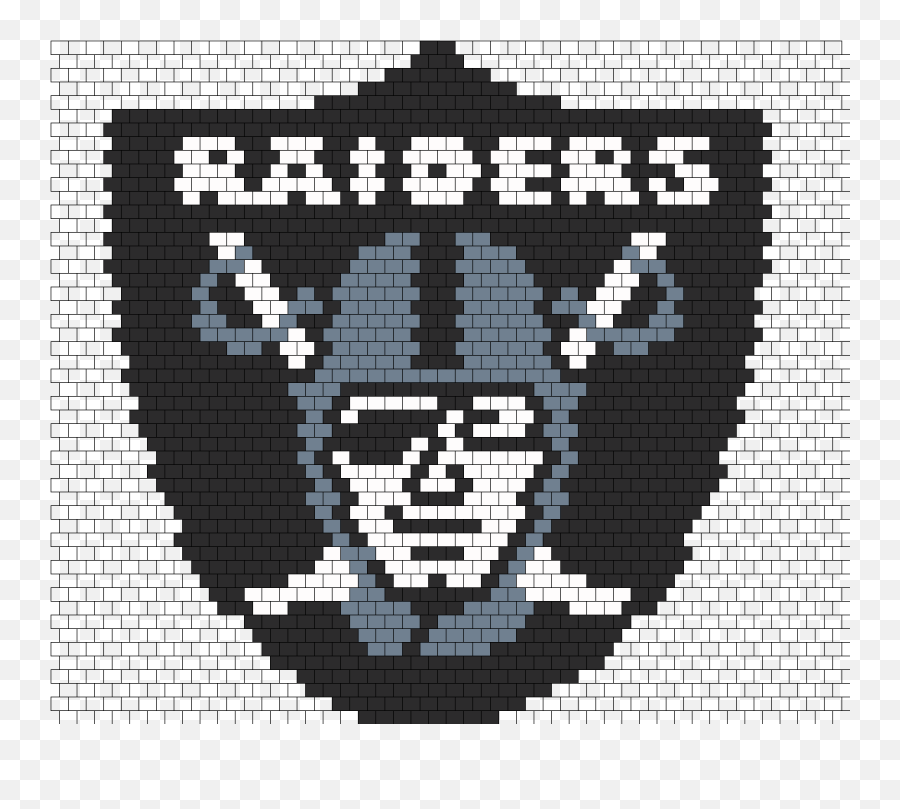 Oakland Raiders Logo Bead Patterns - Oakland Raiders Perler Beads Raider Emoji,Oakland Raiders Logo