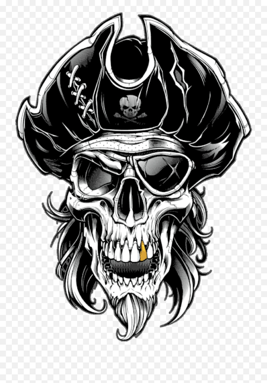 Transparent Pirate Skull Png - Logo Pirate Skull Png Emoji,Skull Png