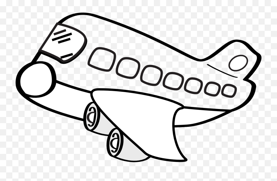 Best Airplane Clipart Black And White - Transparent Aeroplane Clipart Black And White Png Emoji,Airplane Clipart